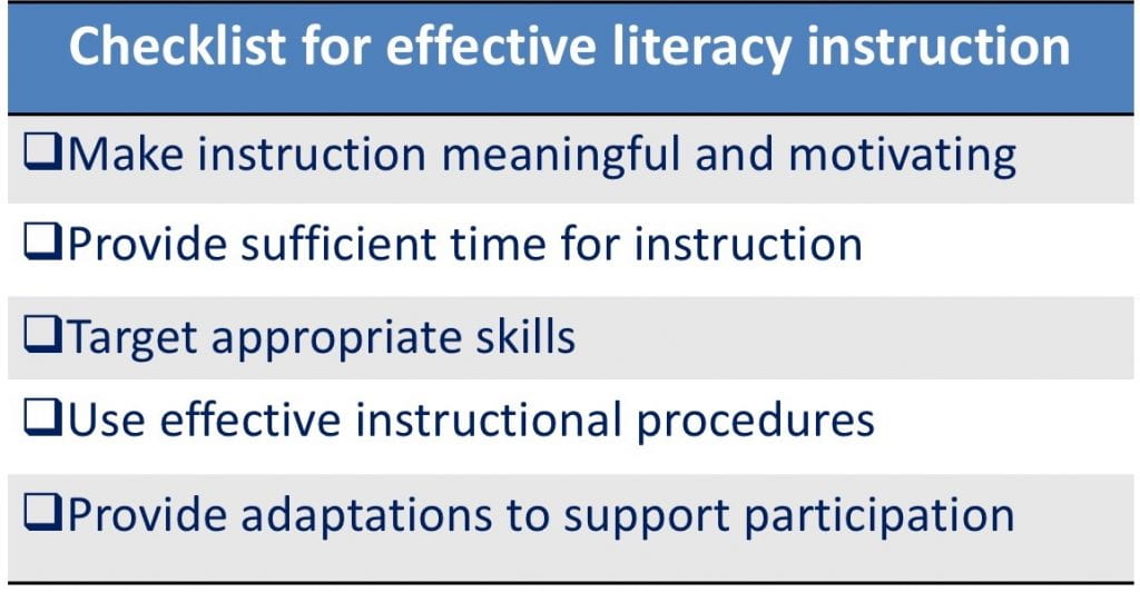 checklist for effective instruction